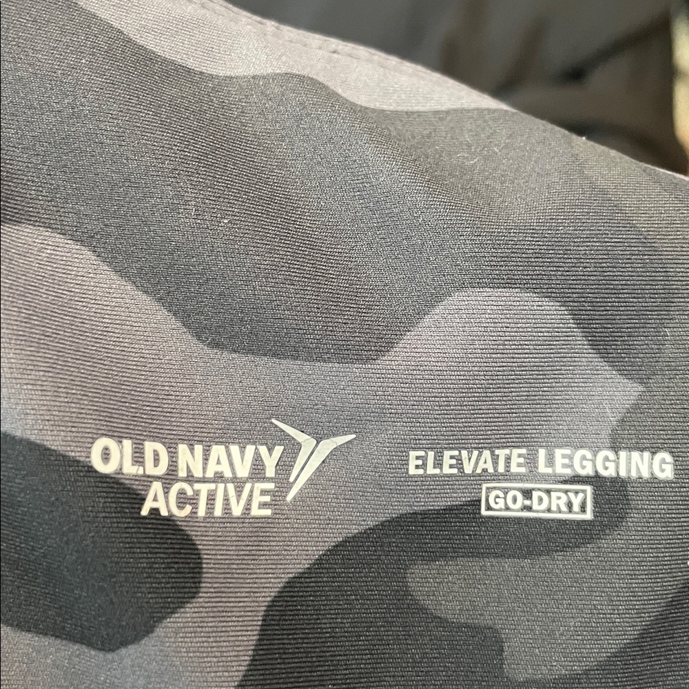 Old Navy Blue Camouflage Joggers High-Waisted PowerSoft Pocket Joggers large - Picture 9 of 11